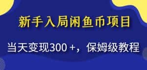 新手入局闲鱼币项目，当天变现300+，保姆级教程【揭秘】-优优云创
