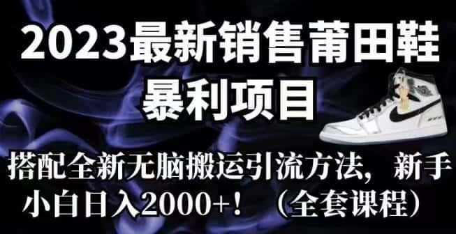 2023最新销售莆田鞋暴利项目，搭配全新无脑搬运引流方法，新手小白日入2000+【揭秘】-优优云创