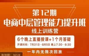 陈少珊·电商中层管理能力提升班，学习对象-电商公司各个岗位的主管，20人人以内的电商公司老板-副业吧