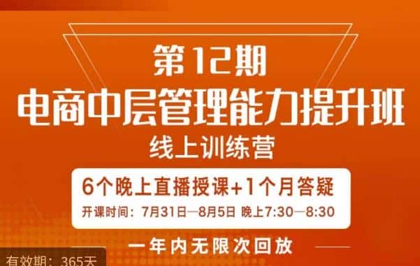 陈少珊·电商中层管理能力提升班，学习对象-电商公司各个岗位的主管，20人人以内的电商公司老板-副业吧