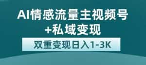 全新AI情感流量主视频号+私域变现，日入1-3K，平台巨大流量扶持【揭秘】-优优云创