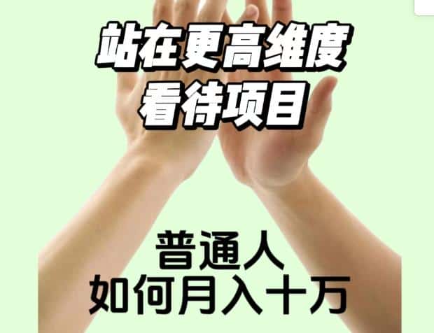 2023最火项目：站在更高维度看待项目，普通人如何月入十万【揭秘】-副业吧