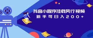 抖音小程序挂载风行视频，新手可日入200+-优优云创