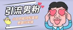 引流男粉+小白也能暴力变现的思路与实操【揭秘】-优优云创