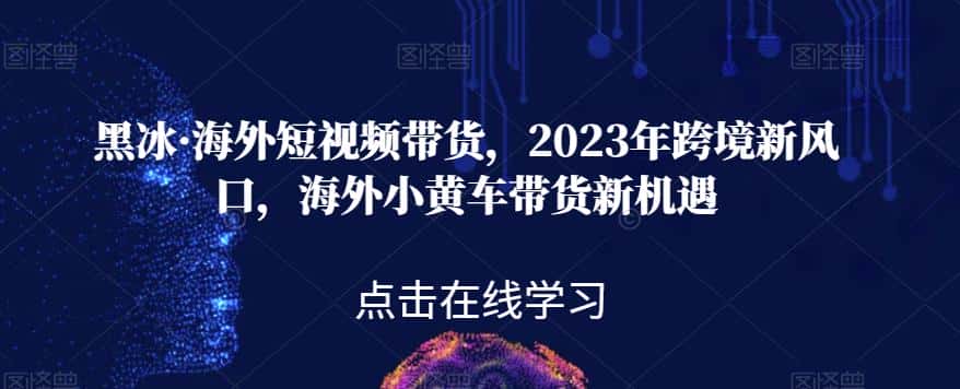 黑冰·海外短视频带货，2023年跨境新风口，海外小黄车带货新机遇-优优云创