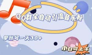 QQ群全自动引流音乐粉，单账号一天轻松引流30+-优优云创