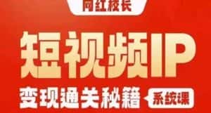 网红校长短视频IP变现通关秘籍｜系统课，产品篇，短视频篇，商业篇，私域篇，直播篇-优优云创