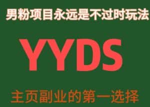 YYDS男粉项目永远是不过时玩法,主业副业的第一选择【揭秘】-优优云创网