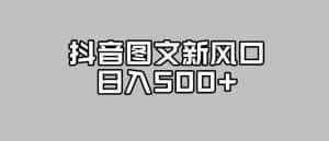 抖音图文最新风口，流量扶持非常高，日入500+【揭秘】-优优云创
