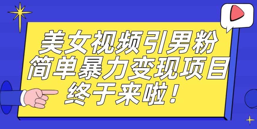价值3980的男粉暴力引流变现项目，一部手机简单操作，新手小白轻松上手，每日收益500+【揭秘】-优优云创