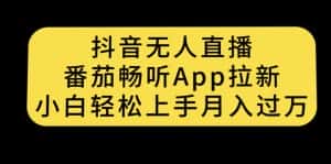 抖音无人直播，番茄畅听APP拉新，小白轻松上手月入过万-优优云创