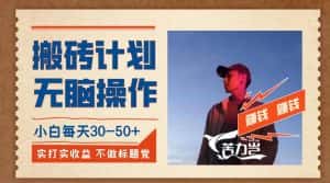 搬砖计划，小白无脑操作每天利润30-50+，完全无脑，不存在封号【揭秘】-优优云创