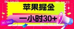 苹果掘金项目，一小时30+【揭秘】-优优云创