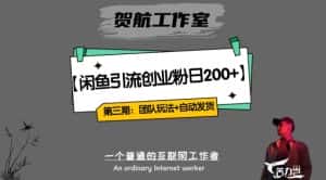 第三期：暴力引流，无脑搬运，闲鱼创业粉引流一天200+，更新全自动发货的团队闭环模式【揭秘】-优优云创
