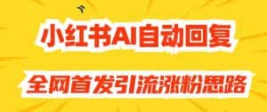 【原创开发】小红书AI自动回复，全网首发引流涨粉思路-副业吧