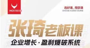 【组合课】张琦张琦老板企业增长·盈利爆破系统（直播专享）-优优云创