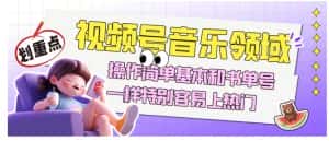 视频号音乐领域项目玩法，操作简单基本和书单号一样，特别容易上热门【揭秘】-优优云创