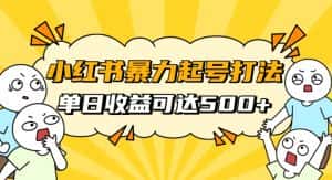小红书暴力起号秘籍，11月最新玩法，单天变现500+，素人冷启动自媒体创业【揭秘】-优优云创