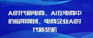 Al时代新电商，Al在电商中的应用领域，电商企业AI时代新契机-优优云创网