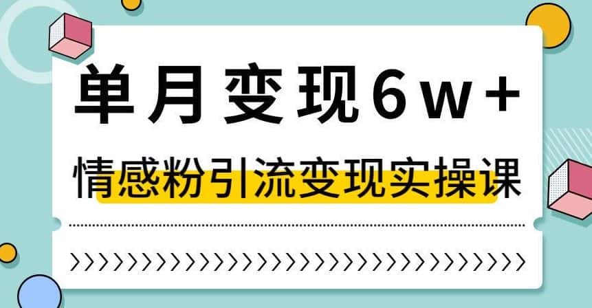 单月变现6W+，抖音情感粉引流变现实操课，小白可做，轻松上手，独家赛道【揭秘】-优优云创网