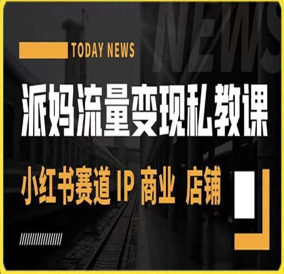 派妈流量变现私教课，小红书赛道IP  商业  店铺-优优云创网
