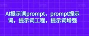 AI提示词prompt，prompt提示词，提示词工程，提示词增强-优优云创网