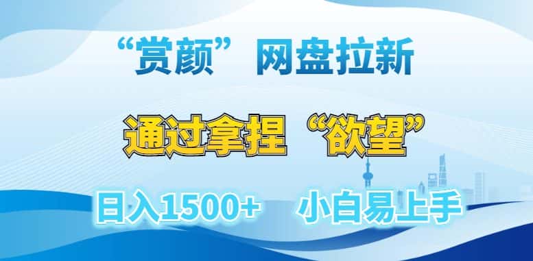 “赏颜”网盘拉新赛道，通过拿捏“欲望”日入1500+，小白易上手【揭秘】-优优云创网