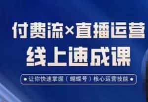 视频号付费流实操课程，付费流✖️直播运营速成课，让你快速掌握视频号核心运营技能-优优云创网