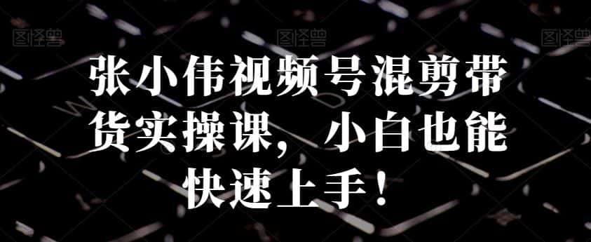 张小伟视频号混剪带货实操课，小白也能快速上手！-副业吧