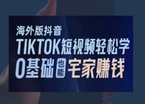 海外版抖音TikTok短视频轻松学，0基础宅家也能赚钱-优优云创网