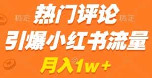 热门评论引爆小红书流量，作品制作简单，商单接到手软-优优云创网