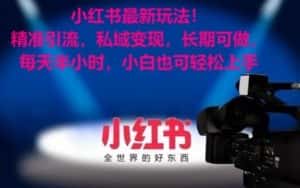 小红书最新玩法！精准引流，私域变现，长期可做，每天半小时，小白也可轻松上手-优优云创网