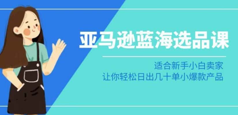 亚马逊-蓝海选品课：适合新手小白卖家，让你轻松日出几十单小爆款产品-优优云创网