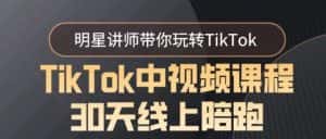 TikTok中视频课程30天线上陪跑，明星讲师带你玩转TikTok-优优云创网