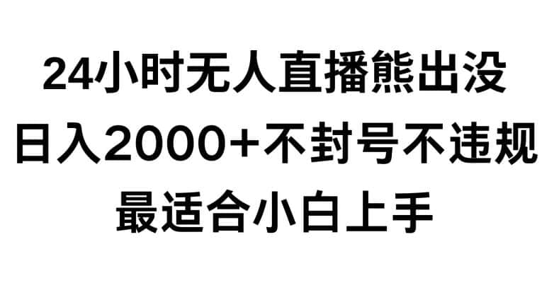快手24小时无人直播熊出没，不封直播间，不违规，日入2000+，最适合小白上手，保姆式教学-优优云创网