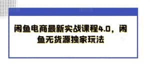闲鱼电商最新实战课程4.0，闲鱼无货源独家玩法-优优云创网