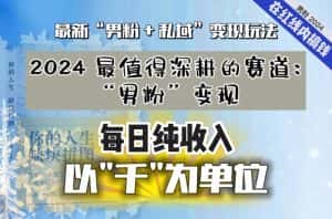 【私域流量最值钱】把“男粉”流量打到手，你便有无数种方法可以轻松变现，每日纯收入以“千”为单位-优优云创