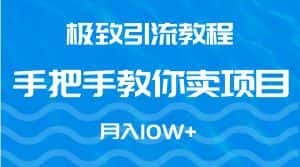 （9265期）极致引流教程，手把手教你卖项目，月入10W+-优优云创网