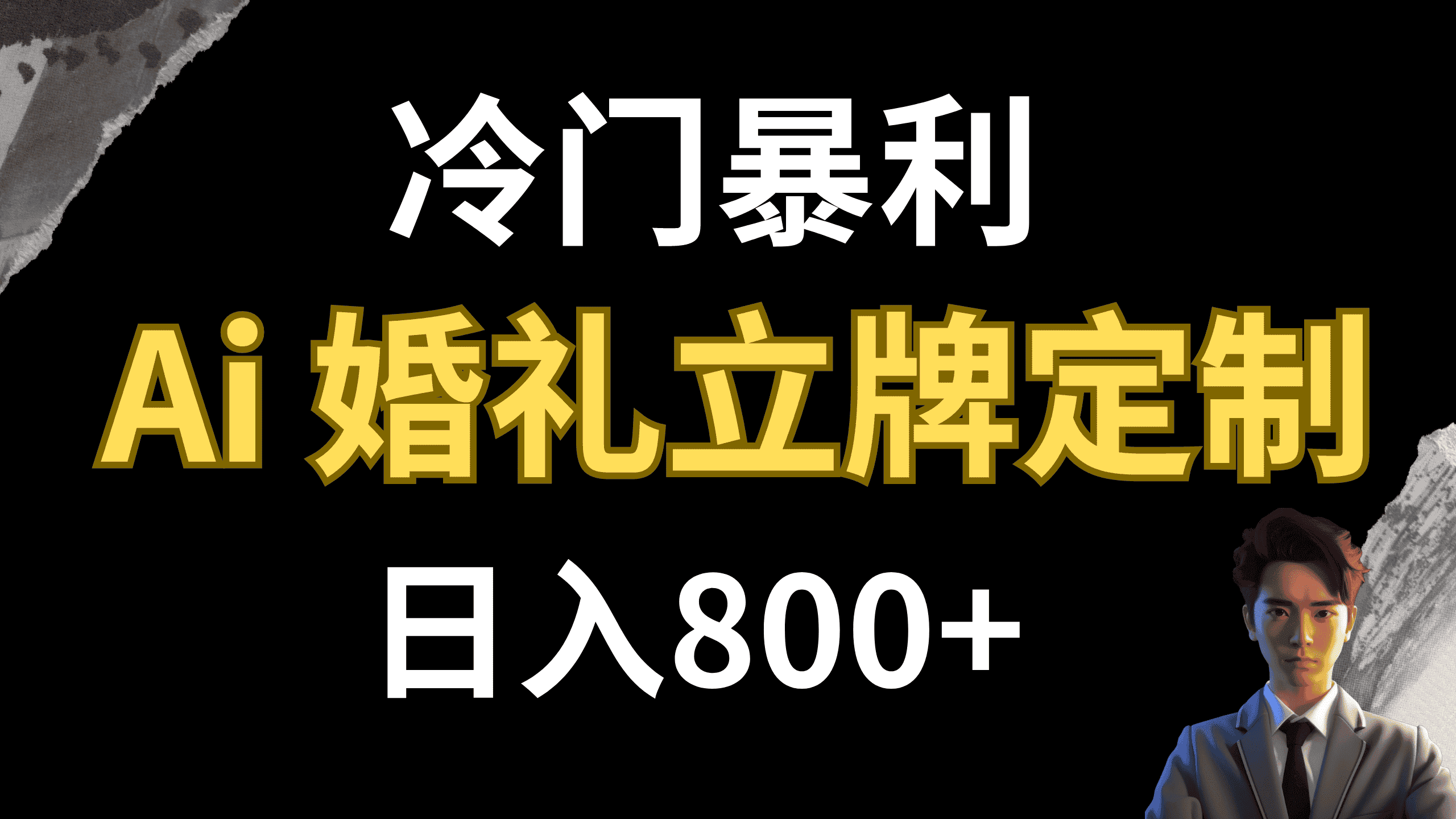（7770期）冷门暴利项目 AI婚礼立牌定制 日入800+-优优云创