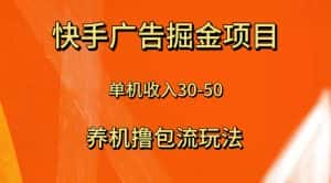（8051期）快手极速版广告掘金项目，养机流玩法，单机单日30—50-优优云创网