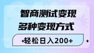 (8049期)智商测试变现,轻松日入200+,几分钟一个视频,多种变现方式(附780G素材)-副业吧