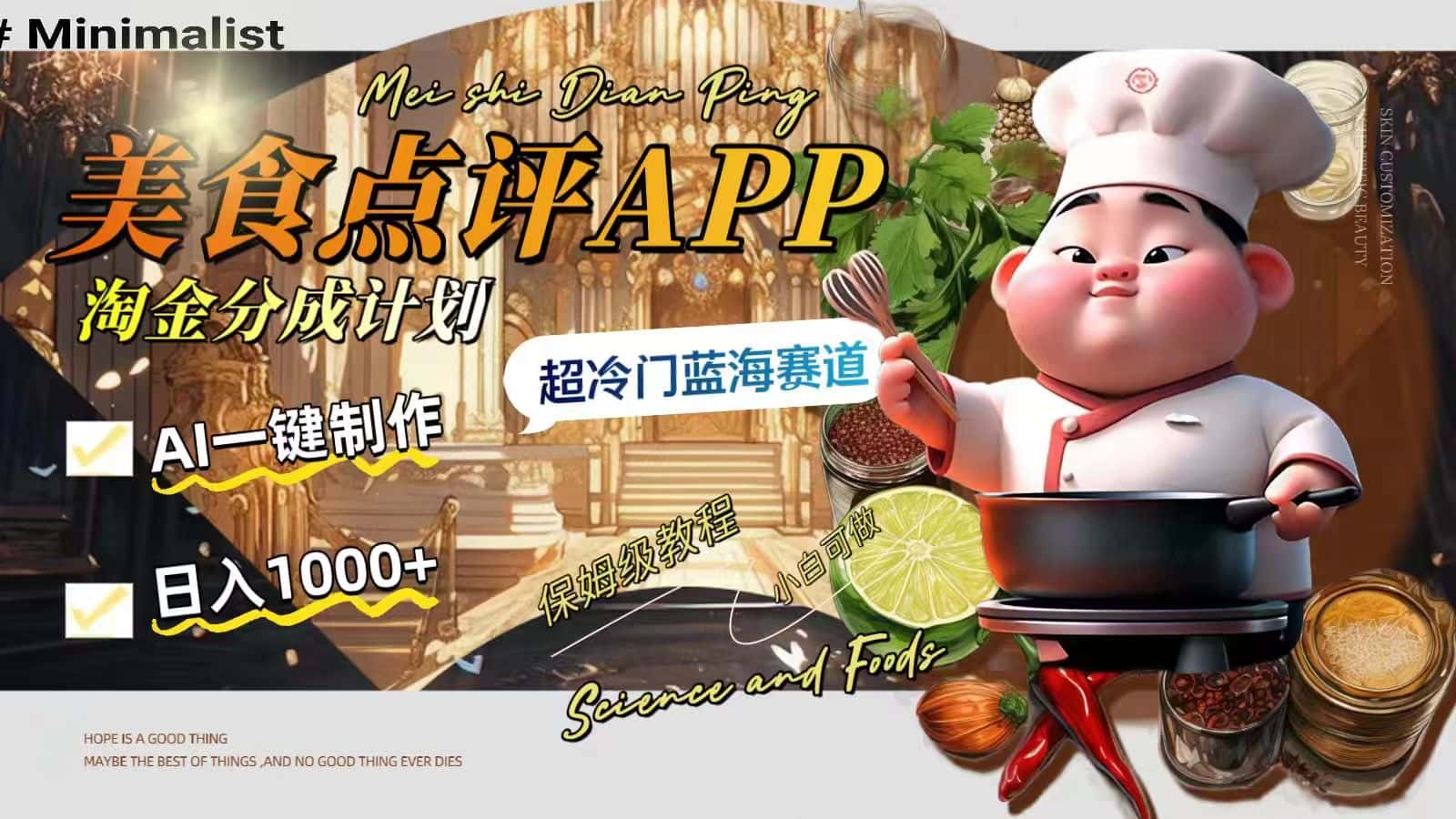 （8153期）日入1000+的美食点评APP淘金分成计划，AI一键制作，超冷门蓝海赛道-优优云创网