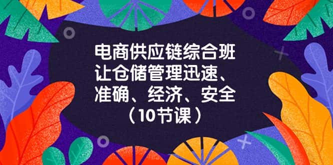 （8246期）电商-供应链综合班，让仓储管理迅速、准确、经济、安全！（10节课）-优优云创