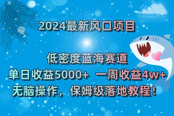 (8545期)2024最新风口项目 低密度蓝海赛道,日收益5000+周收益4w+ 无脑操作,保…-优优云创网
