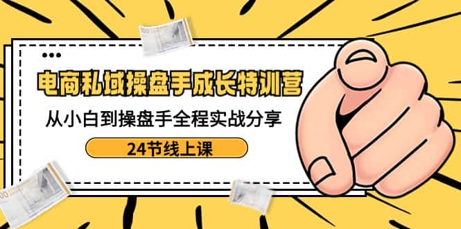 （8723期）电商私域-操盘手成长特训营：从小白到操盘手全程实战分享-24节线上课-优优云创网