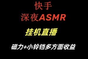 （8757期）快手深夜ASMR挂机直播磁力+小铃铛多方面收益-优优云创网