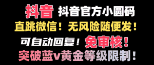 （8773期）抖音二维码直跳微信技术！站内随便发不违规！！-优优云创网