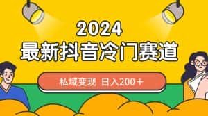 (8960期)2024抖音最新冷门赛道,私域变现轻松日入200+,作品制作简单,流量爆炸-优优云创网