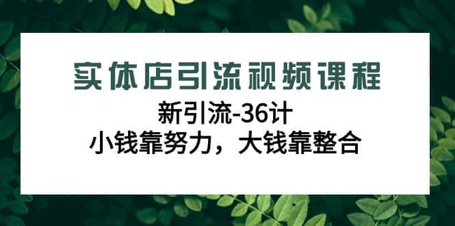 （9048期）实体店引流视频课程，新引流-36计，小钱靠努力，大钱靠整合（48节-无水印）-优优云创网