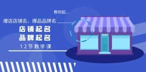 (9063期)教你起“爆店店铺名、爆品品牌名”,店铺起名,品牌起名(12节教学课)-优优云创网
